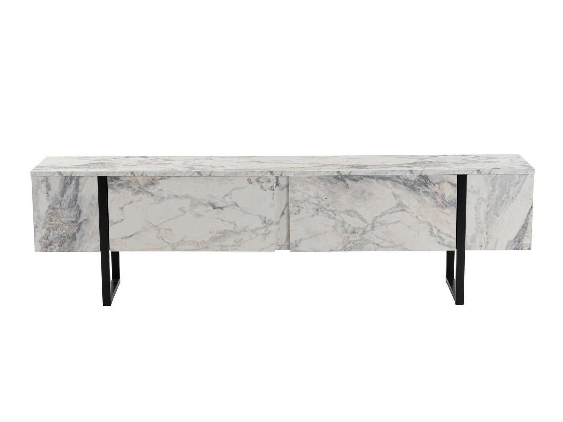 Mueble TV Novato 105 (Mármol blanco + Negro)