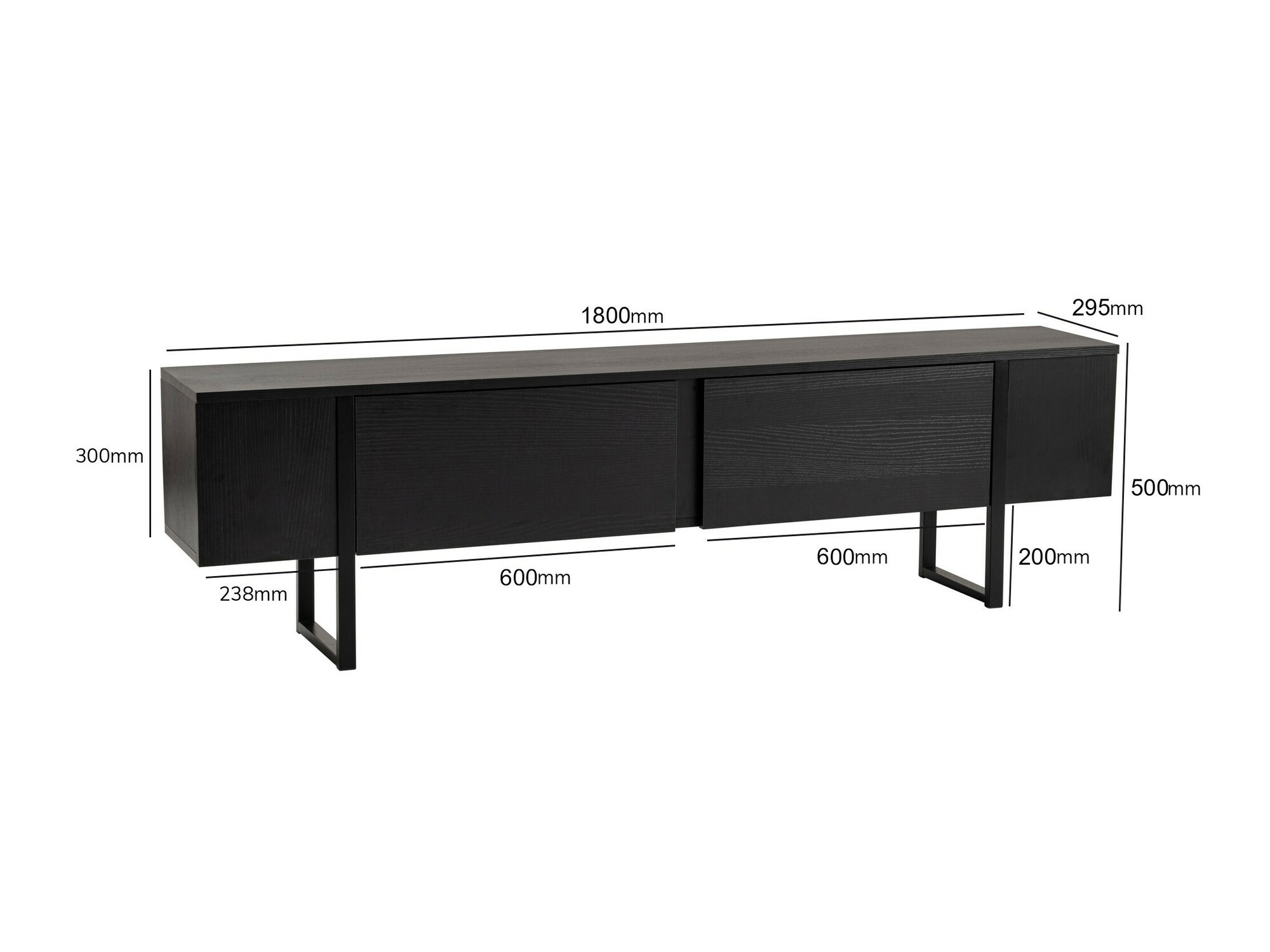 Mueble TV Novato 105 (Negro)