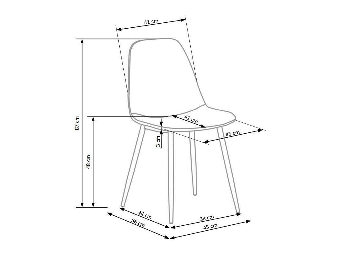 Silla Houston 1861 (Gris)