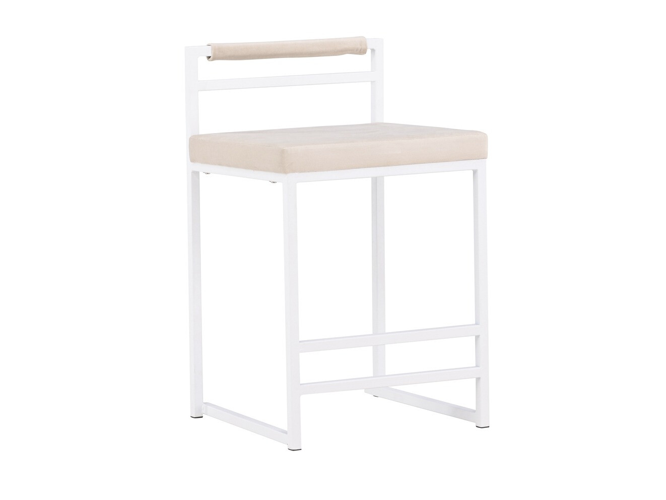 Taburete alto Dallas 4519 (Blanco + Beige)