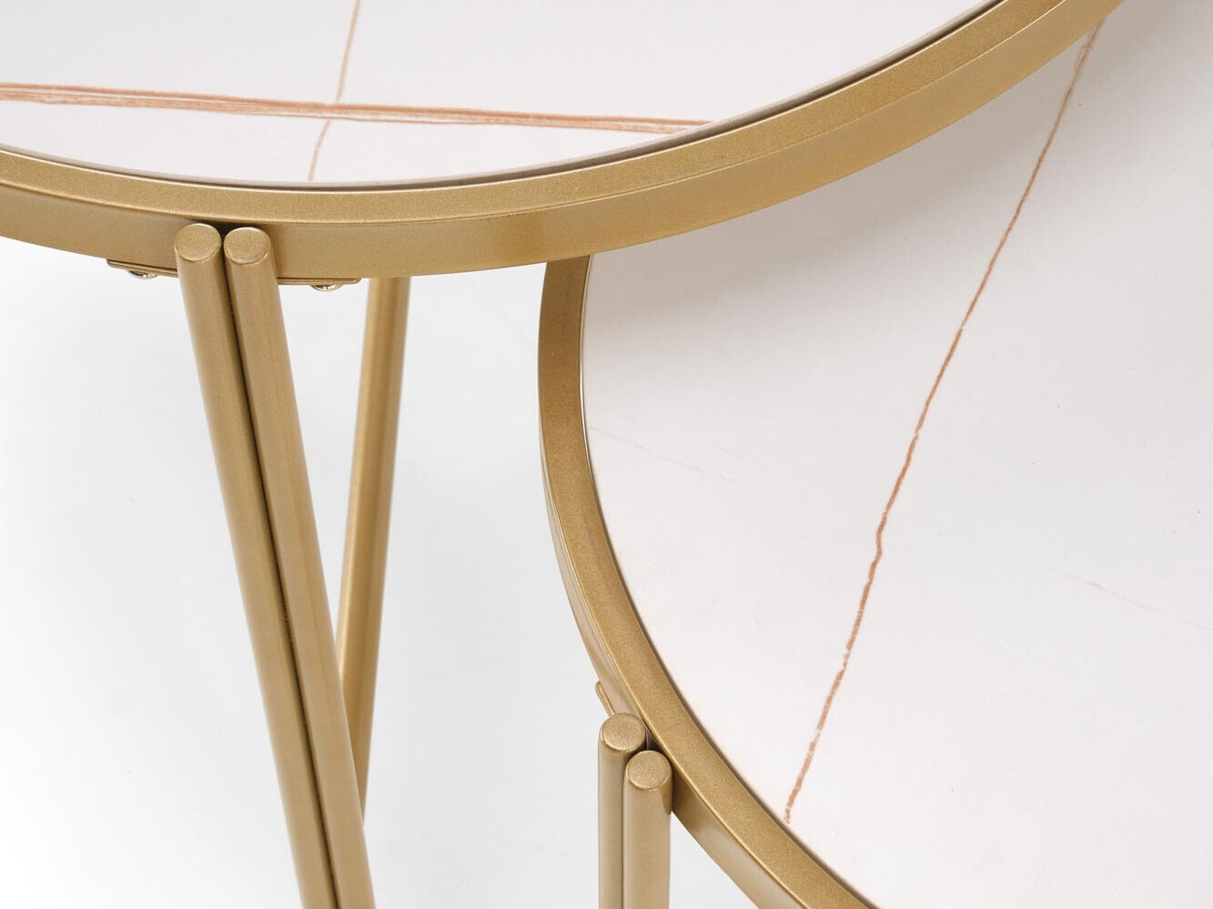 Conjunto mesa de centro Houston 1867 (Mármol blanco)