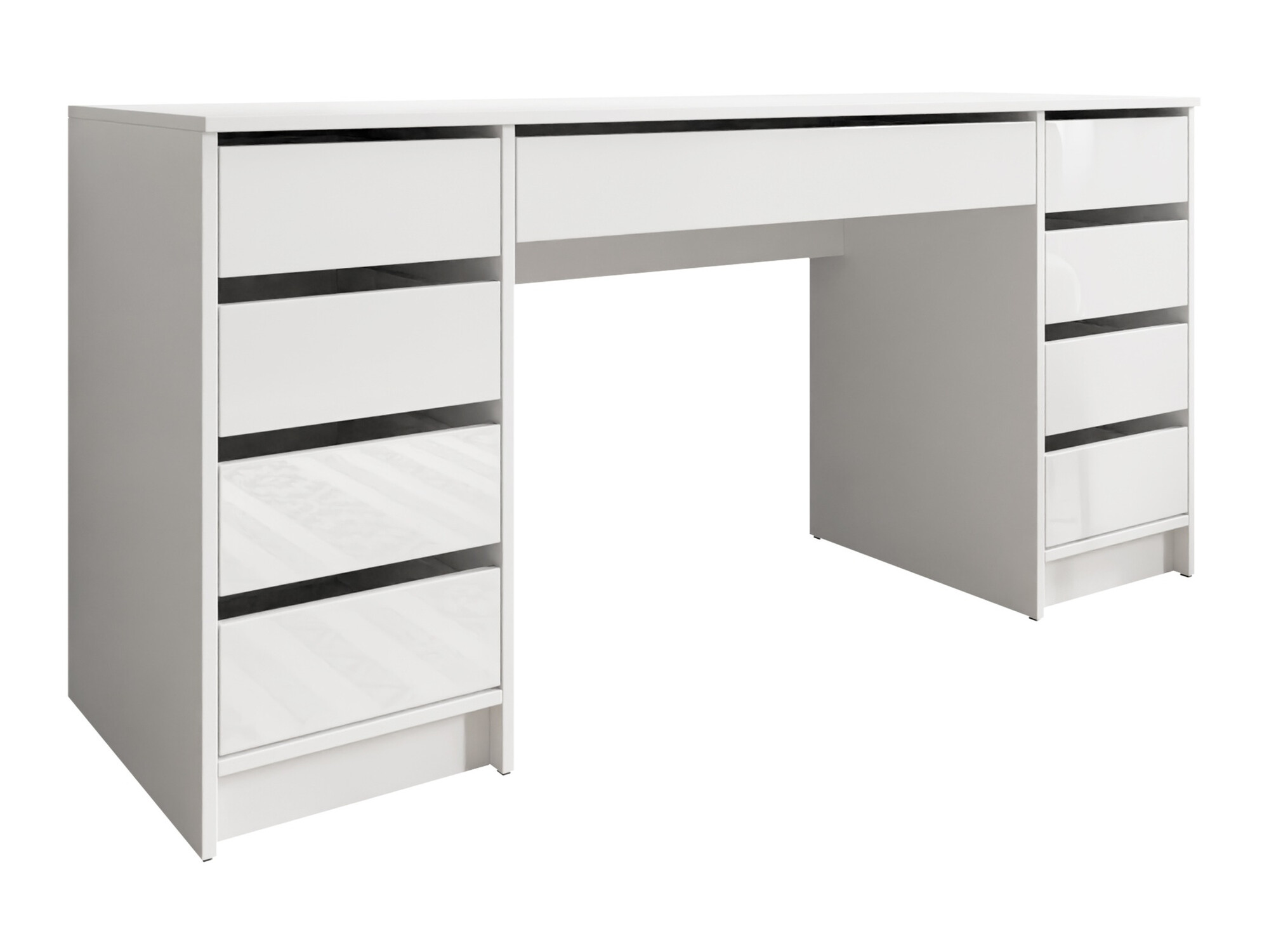 Mesa de oficina Comfivo 401 (Blanco brillante + Blanco)