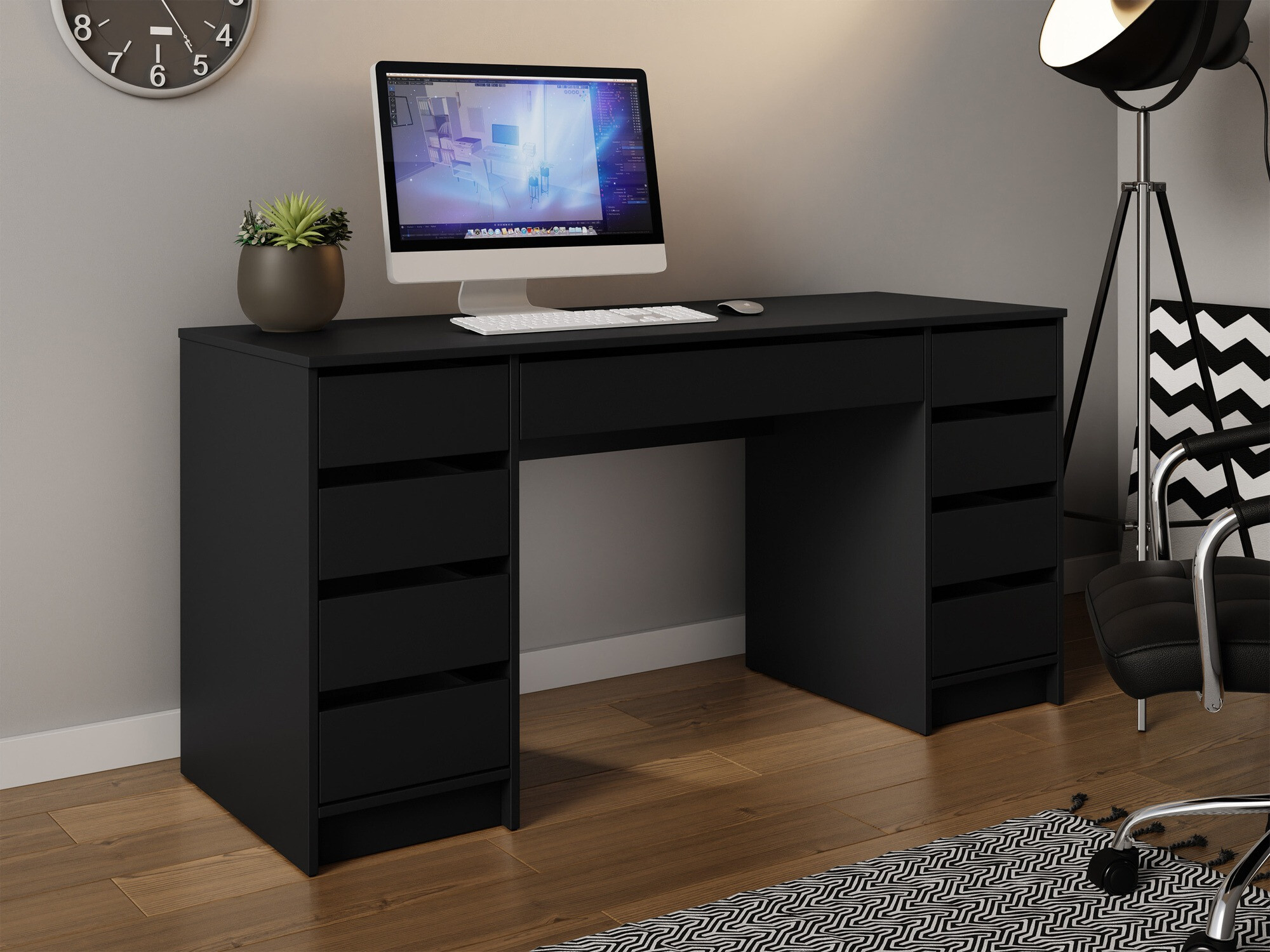 Mesa de oficina Comfivo 401 (Negro)