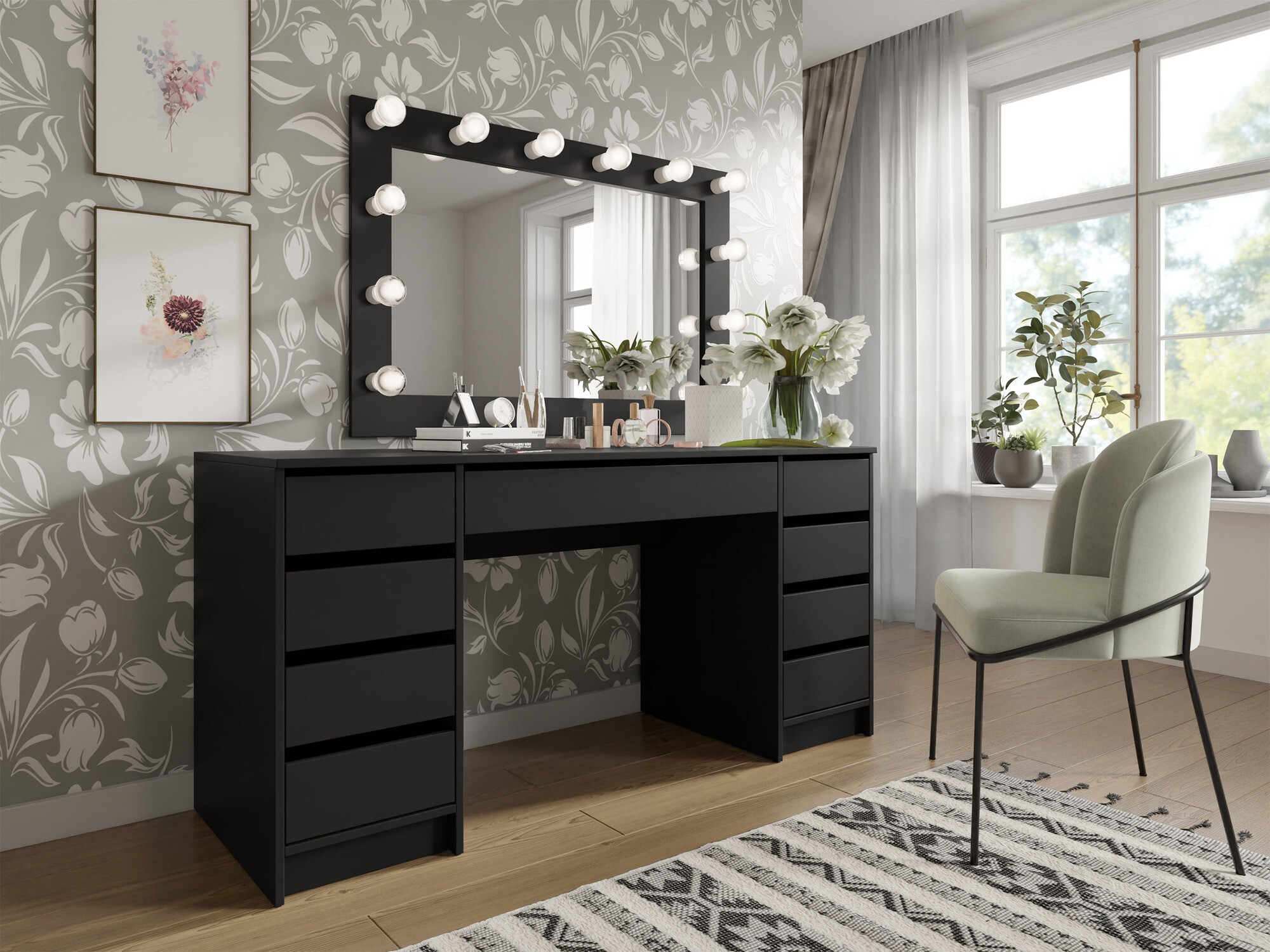 Mesa de oficina Comfivo 401 (Negro)