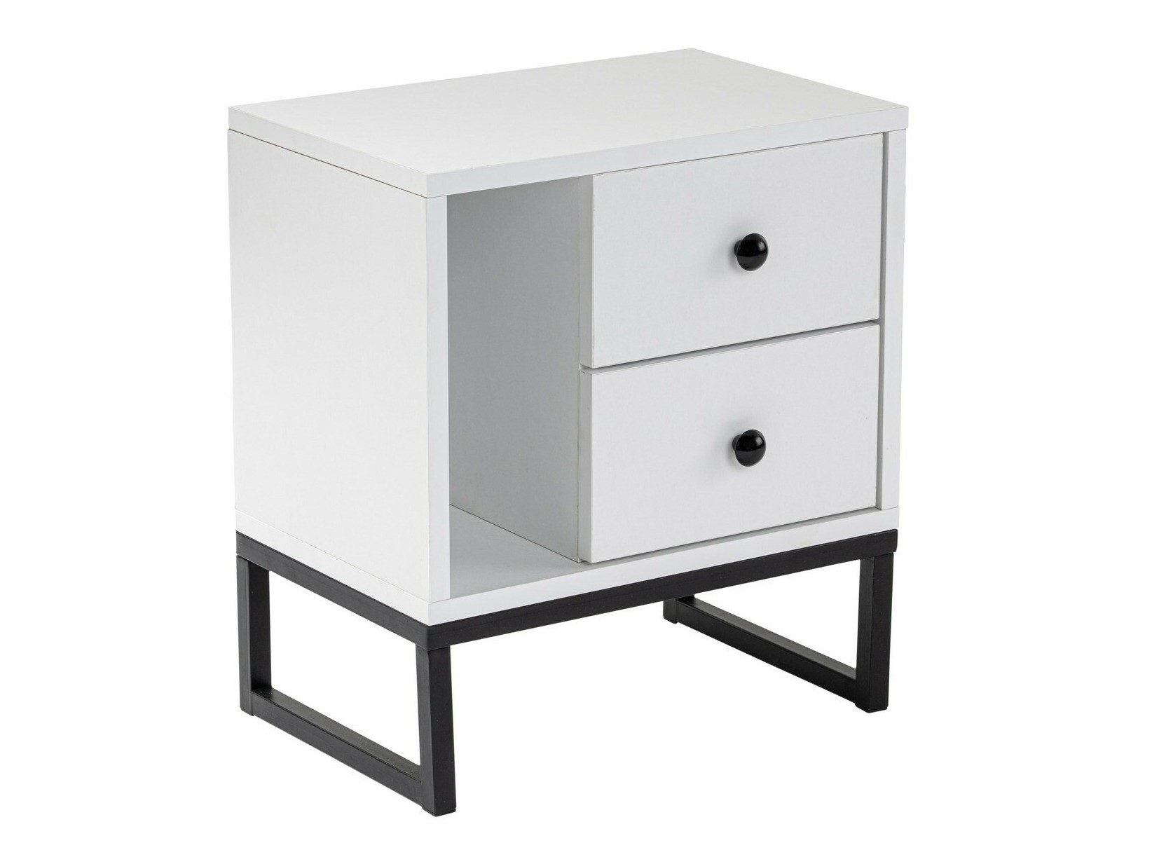 Mesilla de noche Novato 109 (Blanco + Negro)