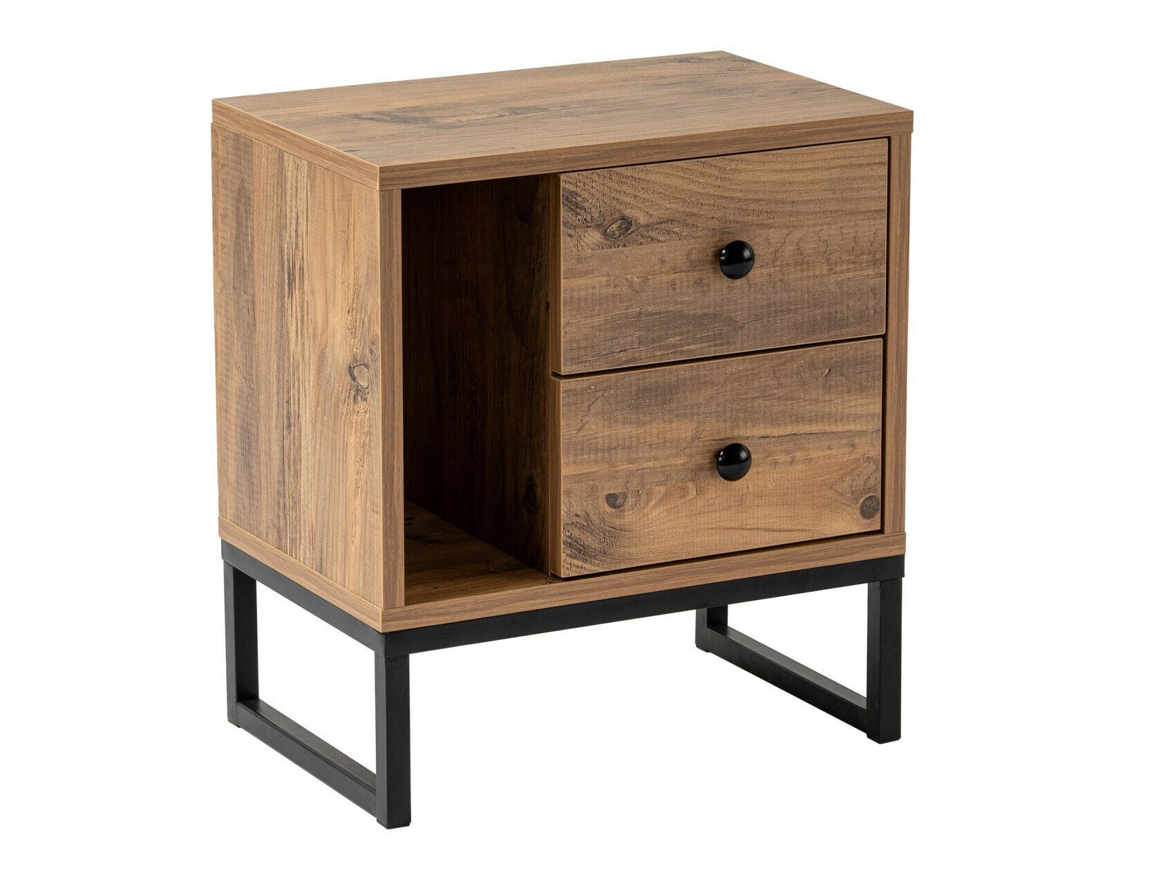 Mesilla de noche Novato 109 (Pino + Negro)