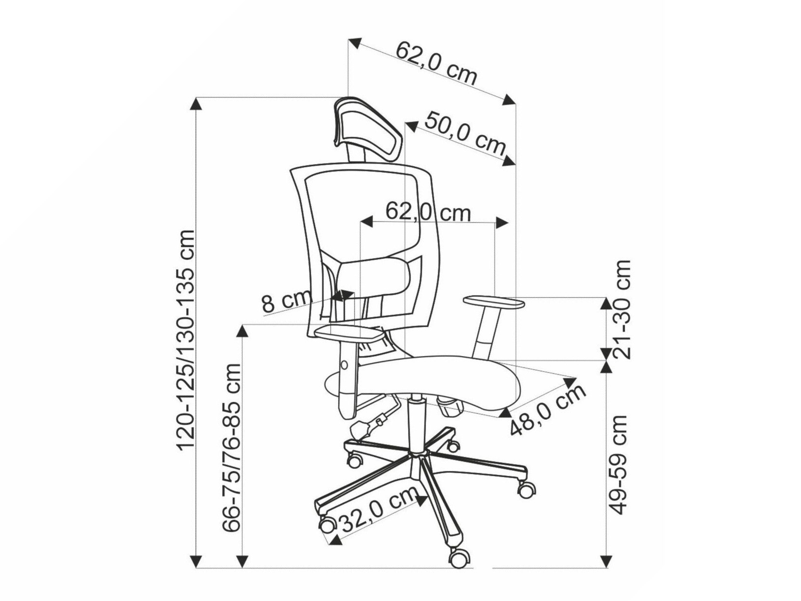 Silla de oficina Houston 1865