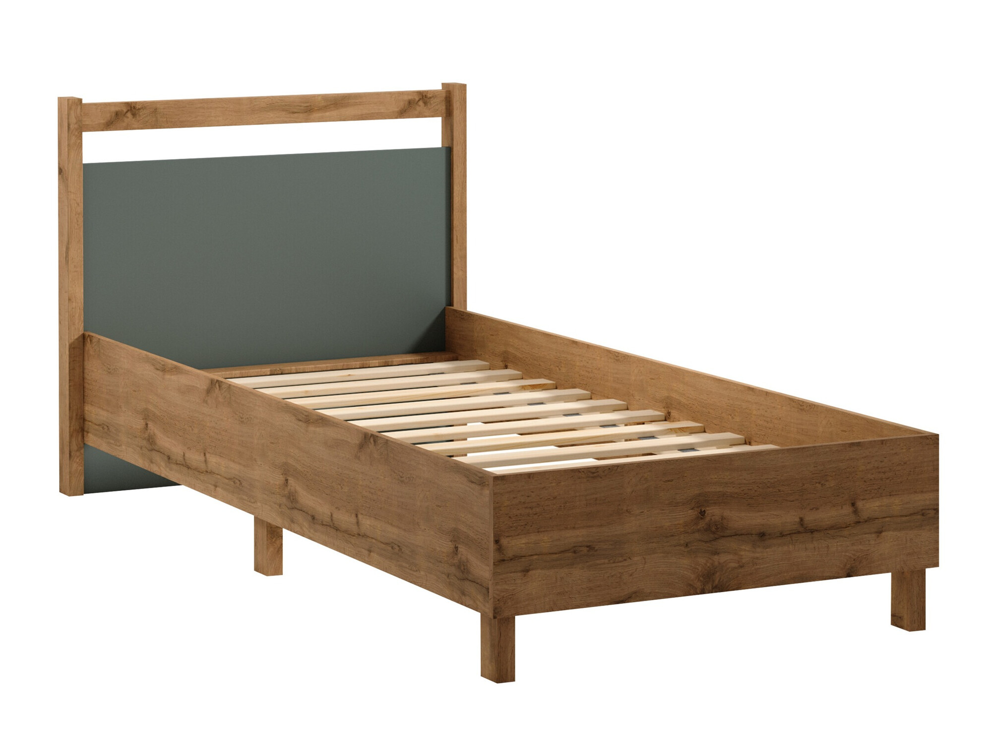 Cama Venmelu 107 (Roble wotan + Verde)