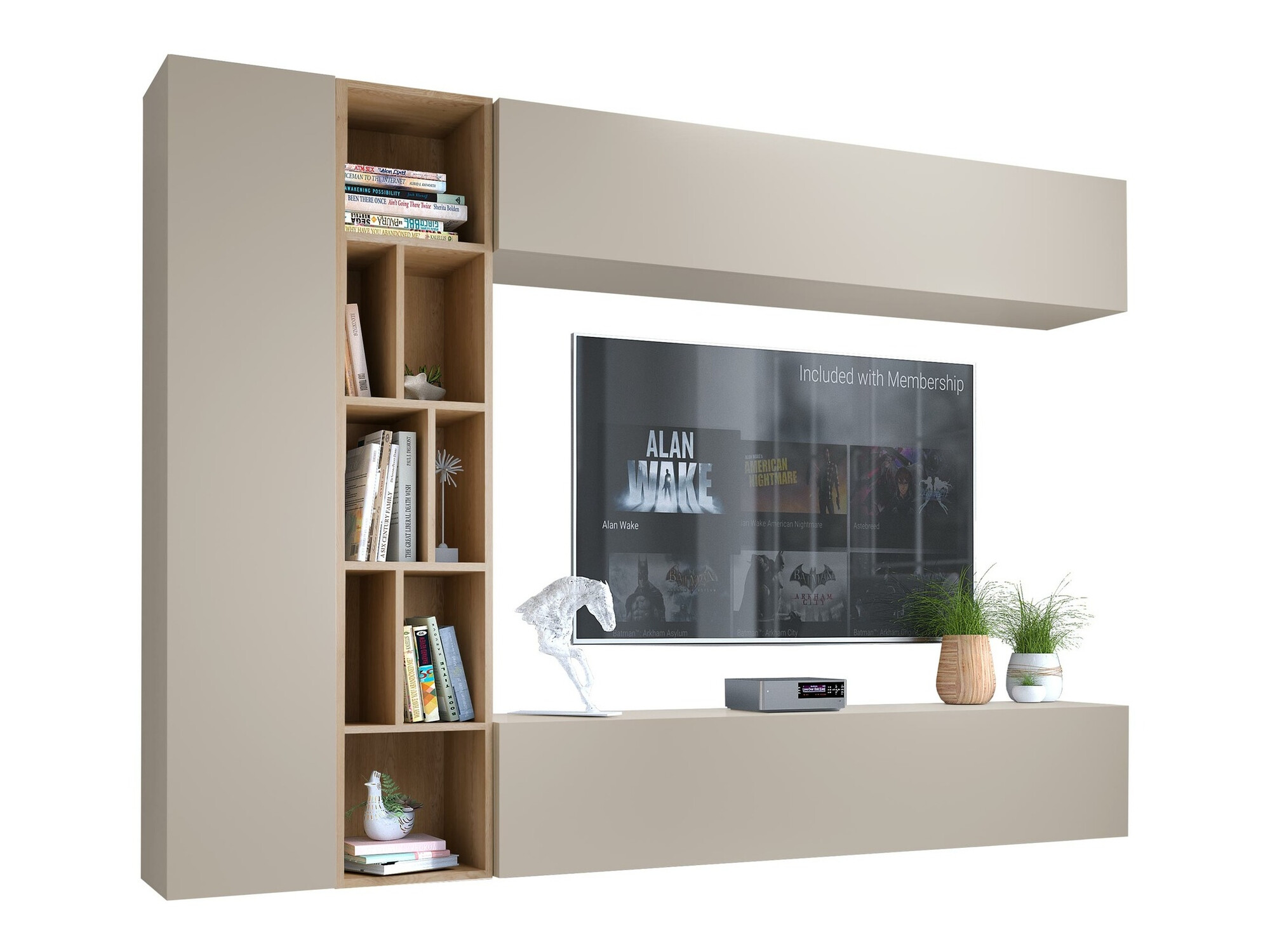 Conjunto de salón Comfivo 260 (Cachemira + Roble Artisan)