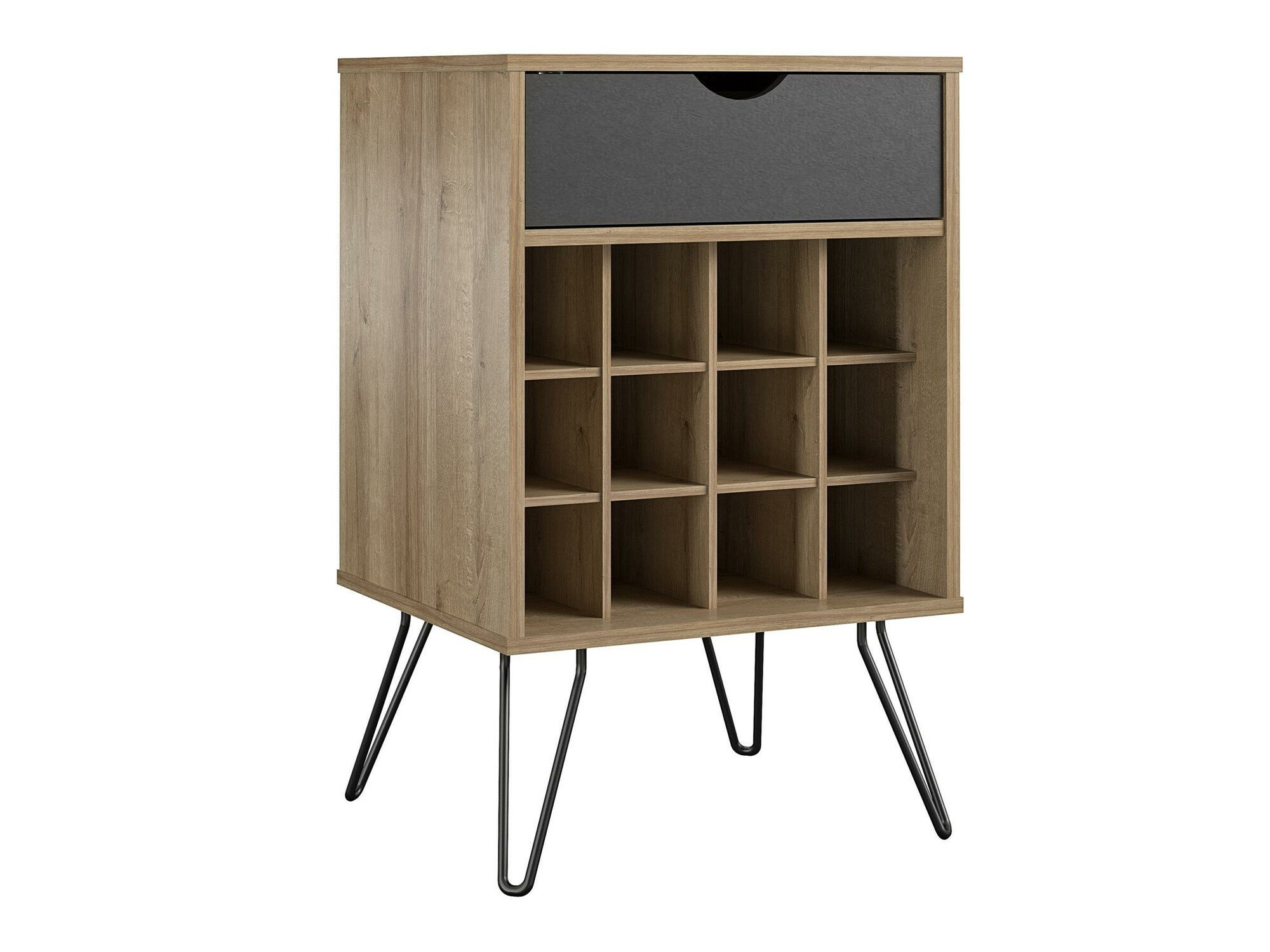 Mesa auxiliar Novogratz 186 (Luminoso madera + Gris)