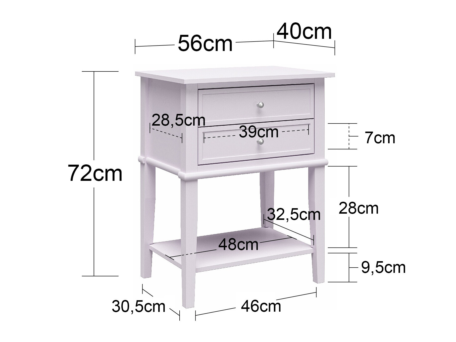 Mesa auxiliar Sonfivo 103 (Azul claro)