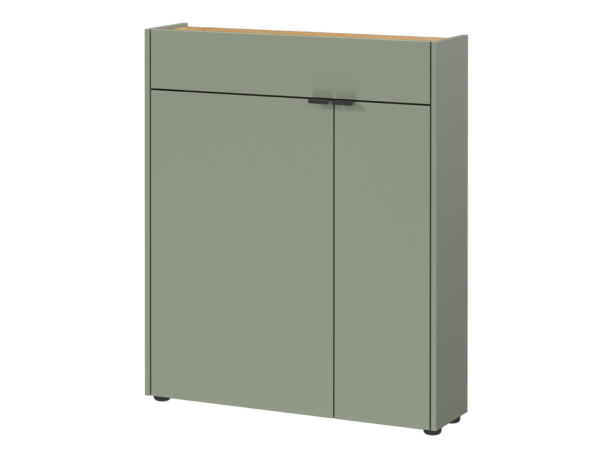 Estante para zapatos Cirsale 110 (Verde polvoriento + Navarra roble)