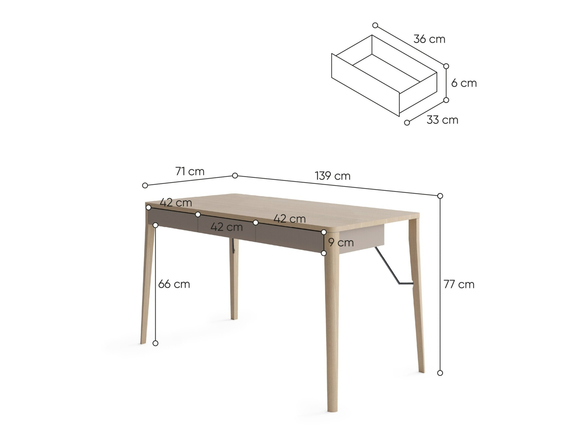 Mesa de oficina Fresno 156