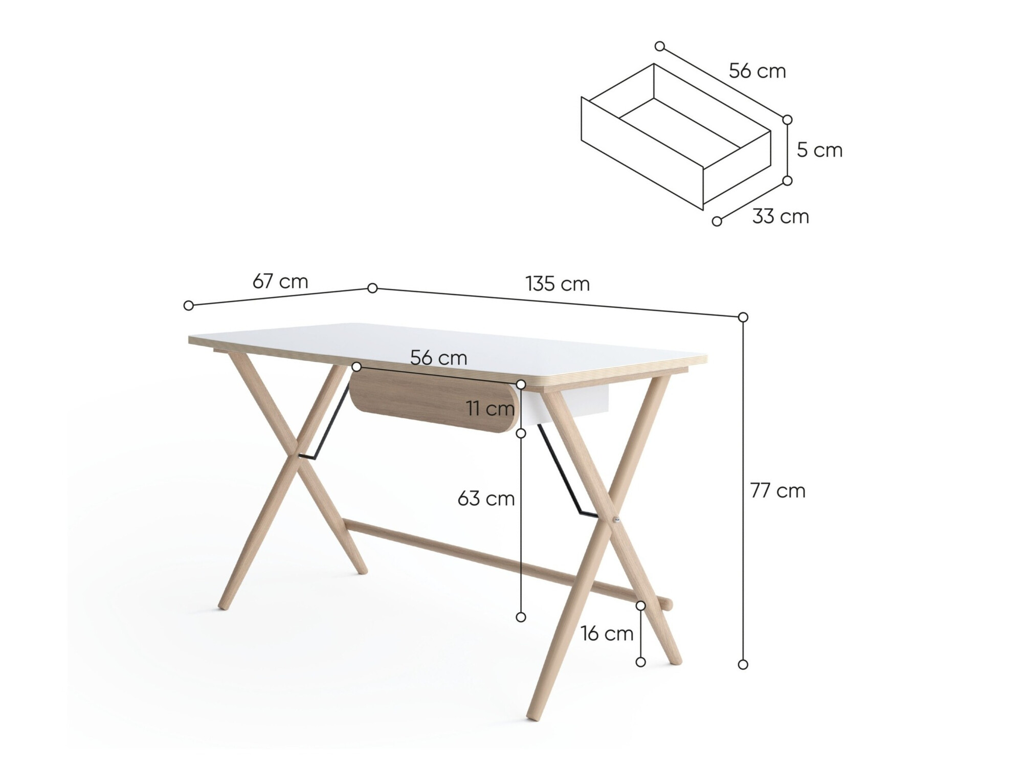 Mesa de oficina Fresno 157