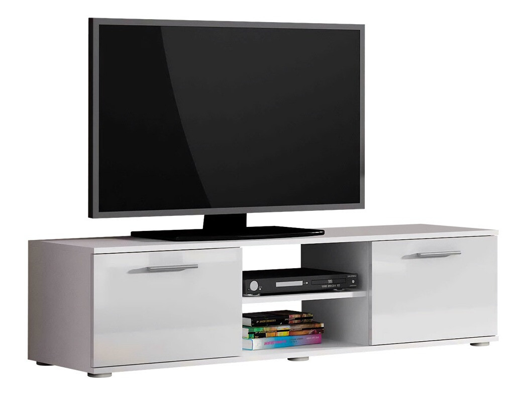Mueble TV Tornola 100 (Blanco + Blanco brillante)