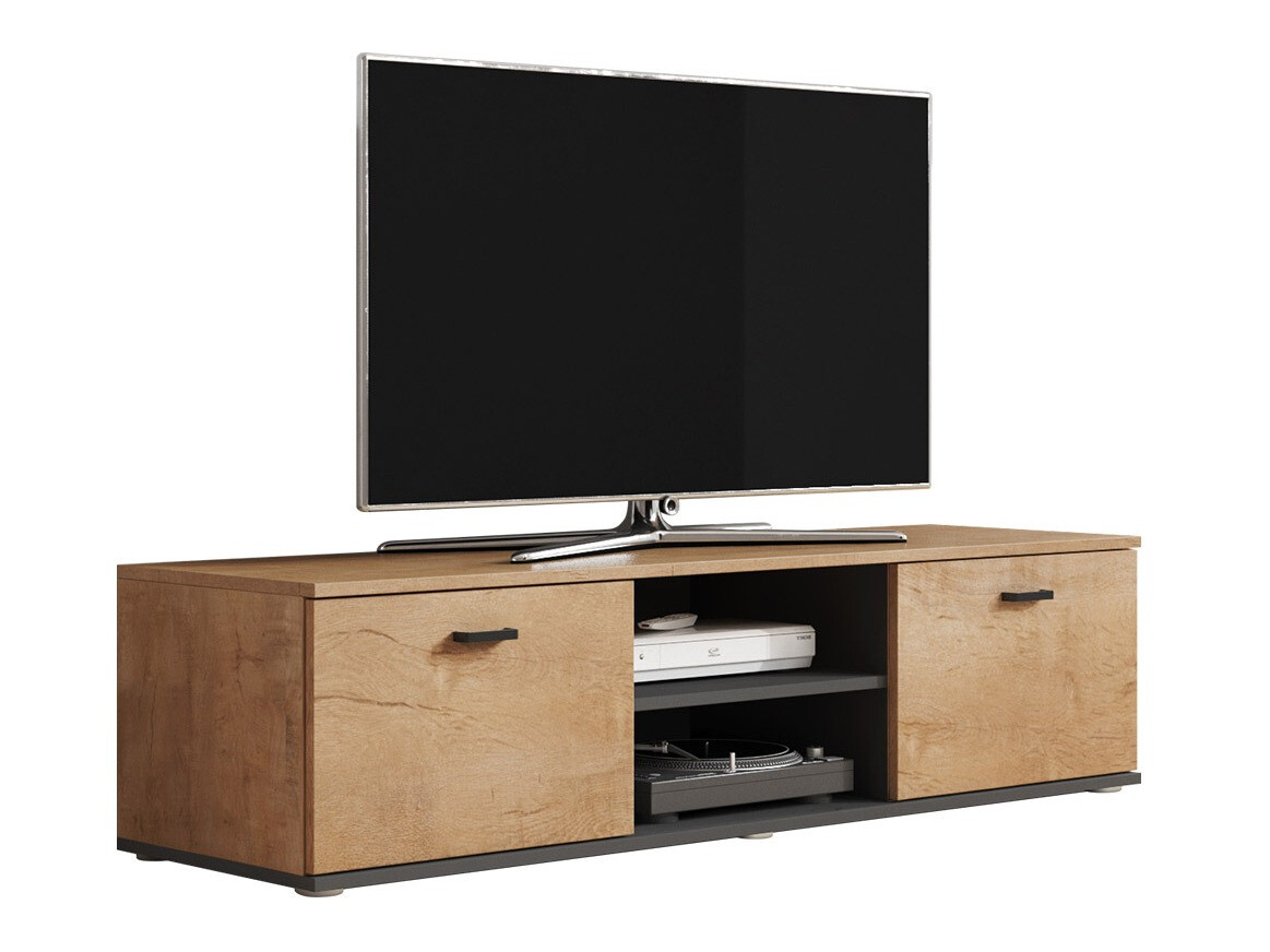 Mueble TV Tornola 100 (Roble de lefkada + Negro)