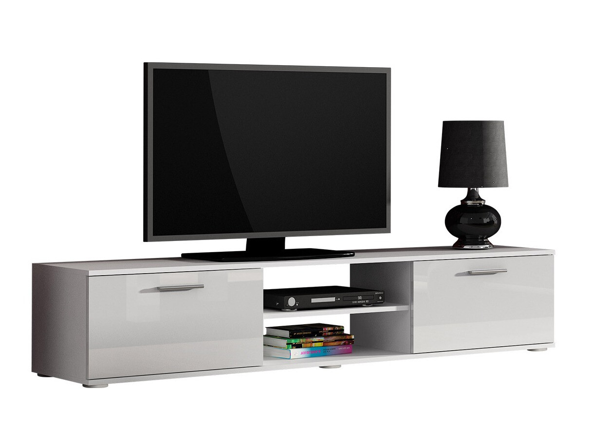 Mueble TV Tornola 101 (Blanco + Blanco brillante)