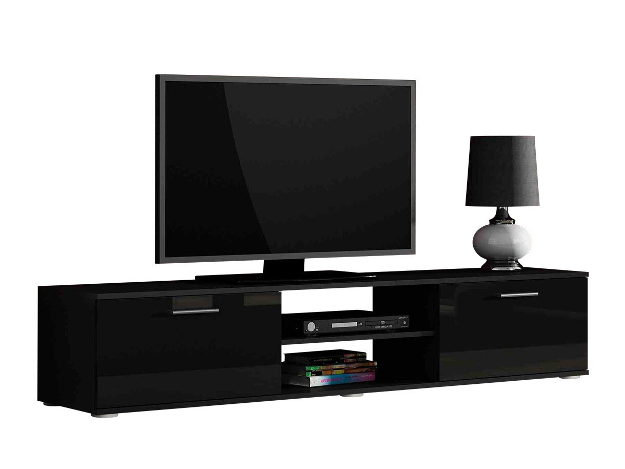 Mueble TV Tornola 101 (Negro + Negro brillante)