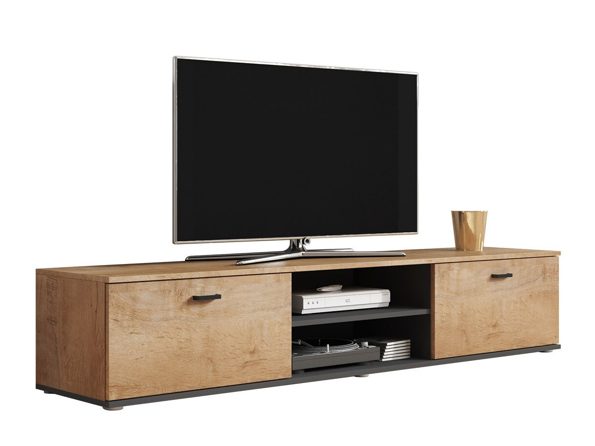 Mueble TV Tornola 101 (Roble de lefkada + Negro)