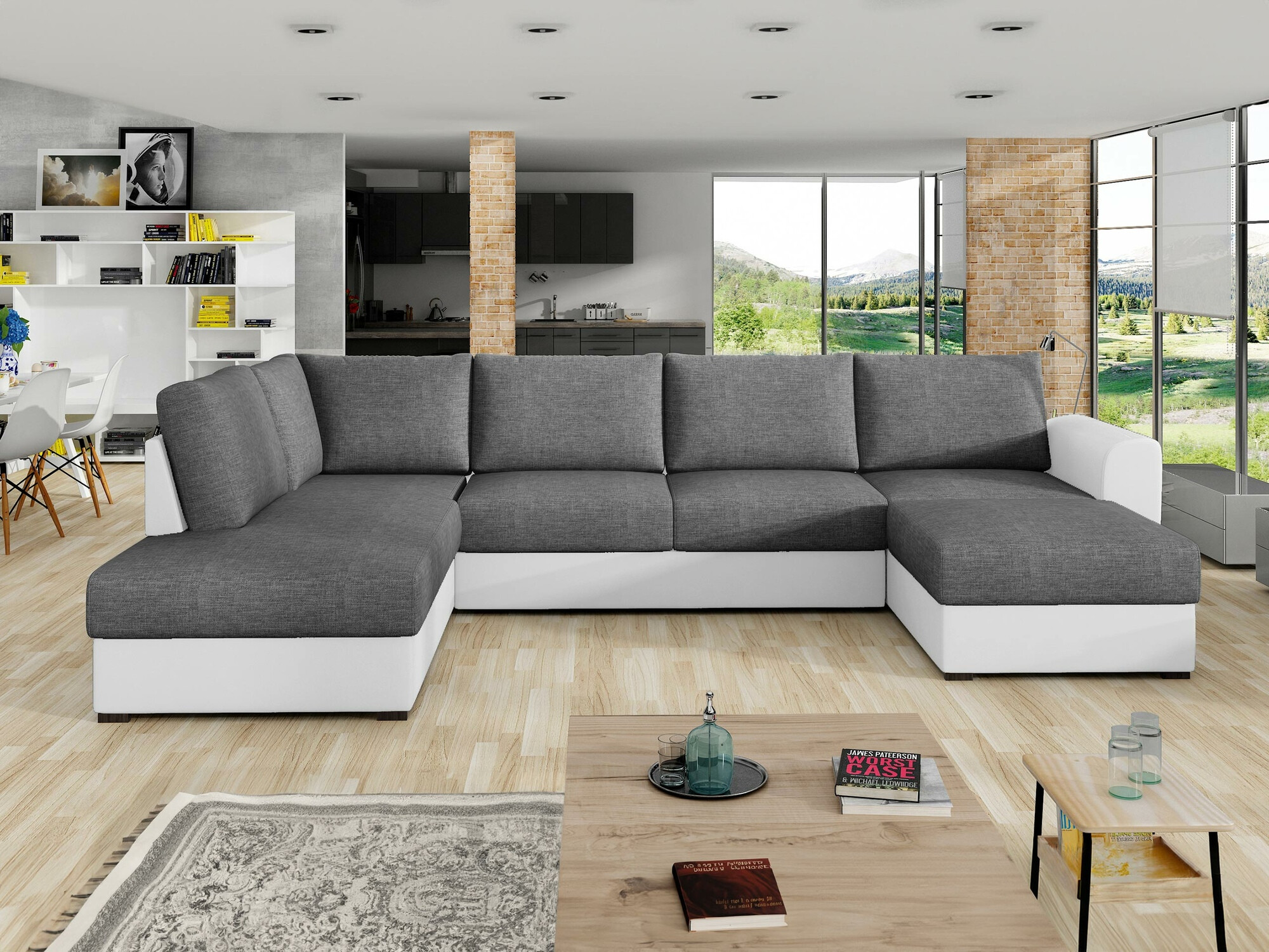 Sofá rinconero Comfivo Flumen (Soft 017 + Lux 06)