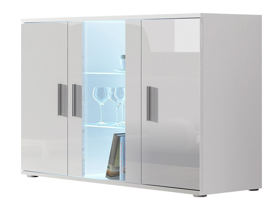 Aparador Tornola 106 (Blanco + Blanco brillante)