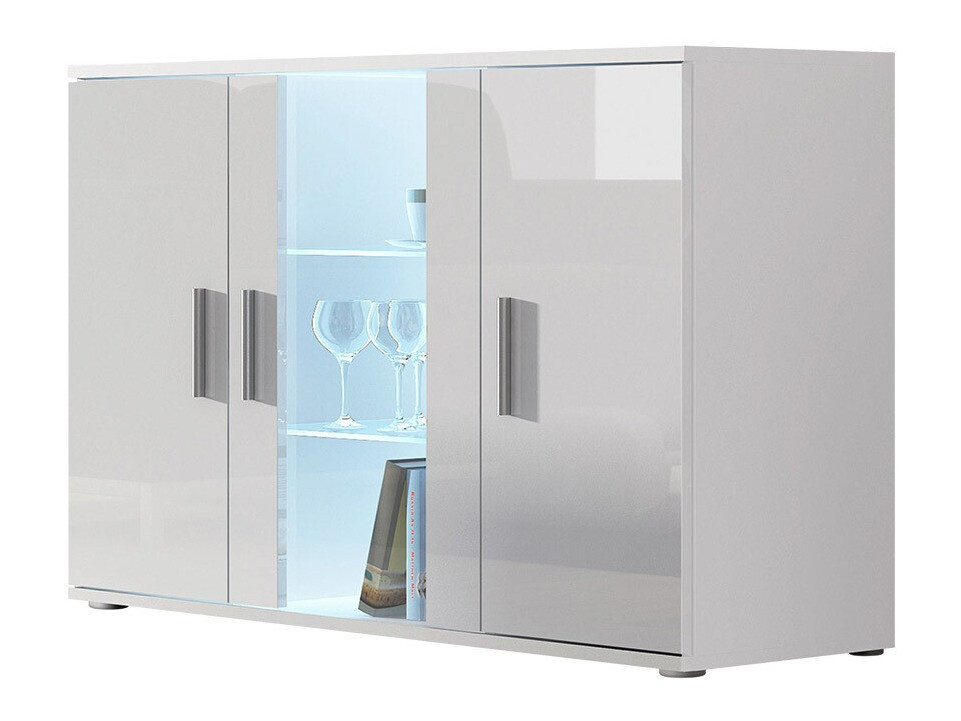 Aparador Tornola 106 (Blanco + Blanco brillante)