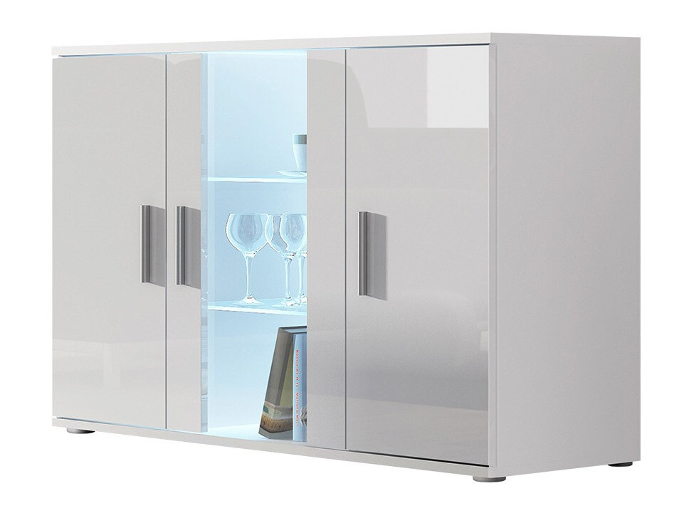 Aparador Tornola 106 (Blanco + Blanco brillante)