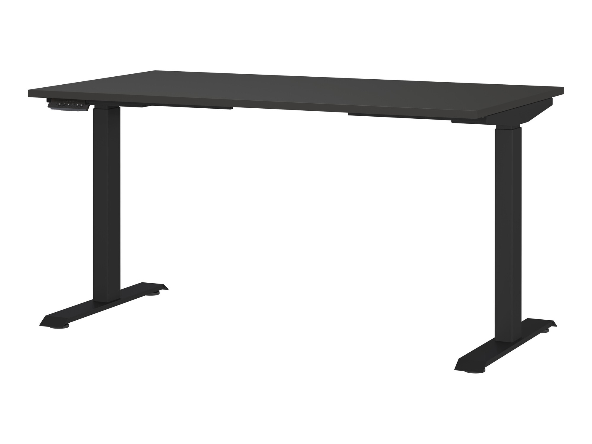 Escritorio de altura regulable Vesbeno 105 (Grafito + Negro)