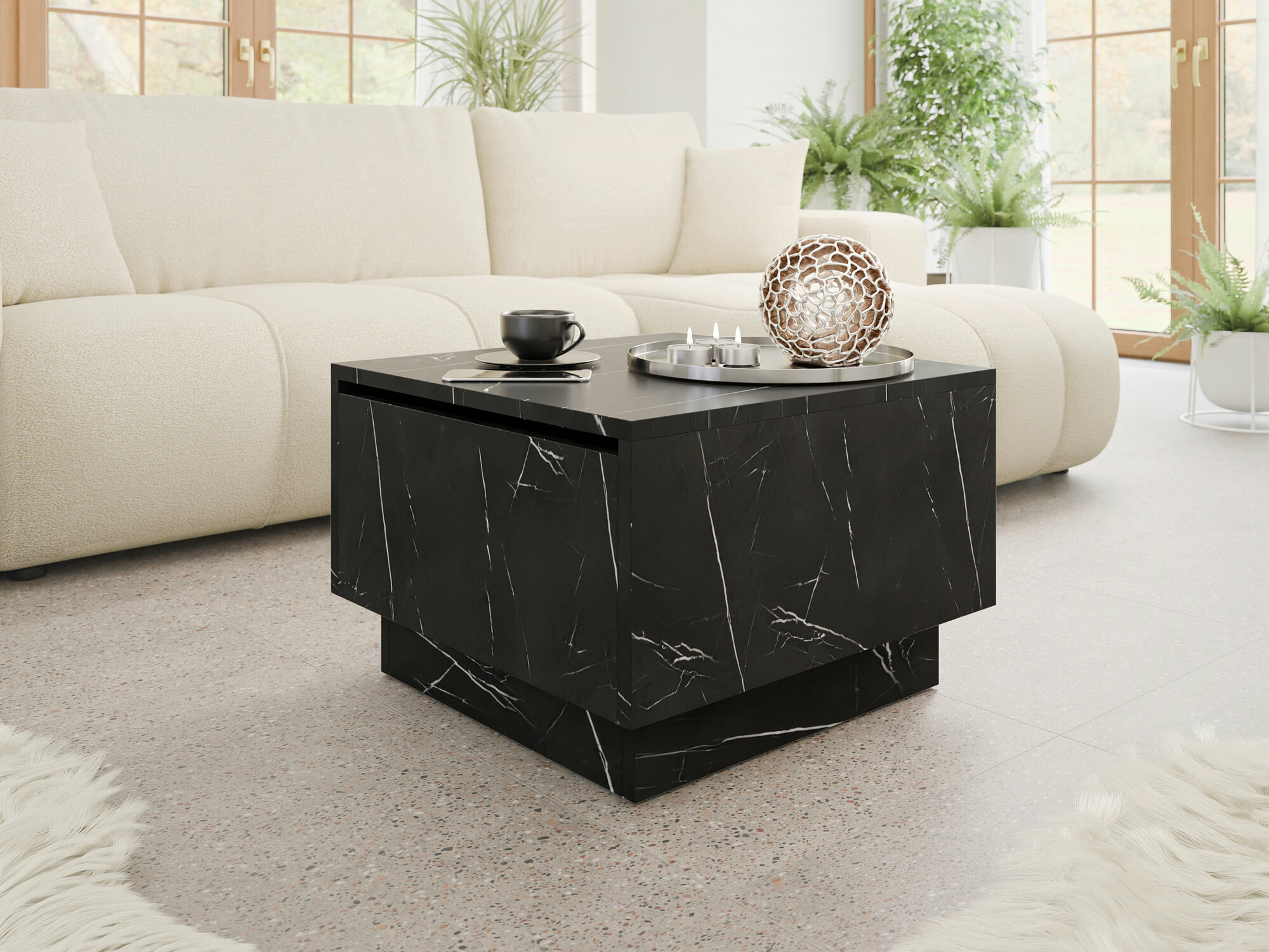 Mesa de centro Goodyear 133 (Mármol negro)