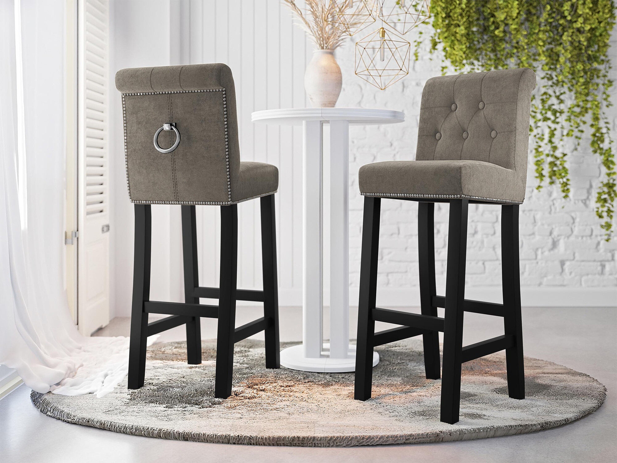 Silla de barra Jackson 100 (Negro + Magic Velvet 2209)