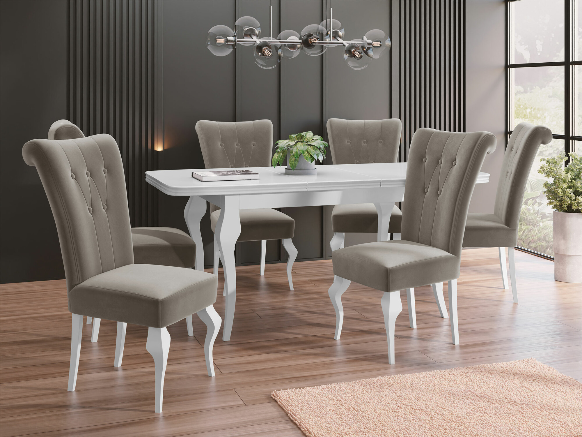 Conjunto de mesas y sillas para comedor Comfivo Gallina II (Magic Velvet 2209)