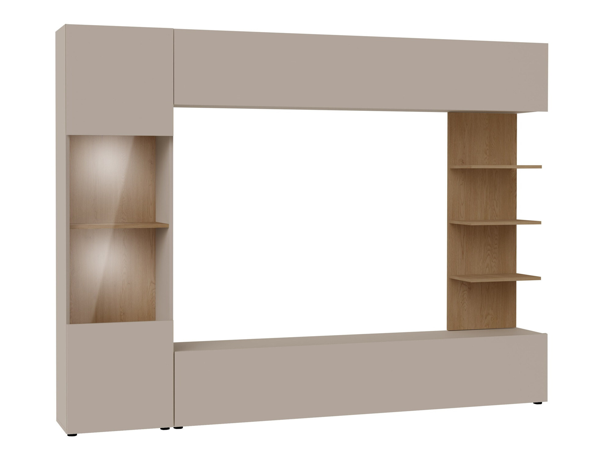 Conjunto de salón Comfivo 210 (Cachemira + Roble)