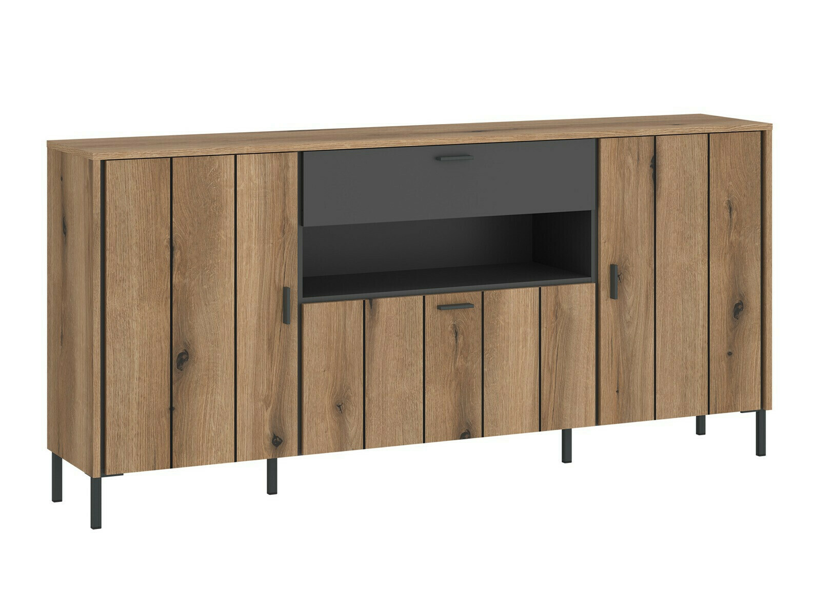 Cómoda Morelmi 105 (Antracita + Roble)