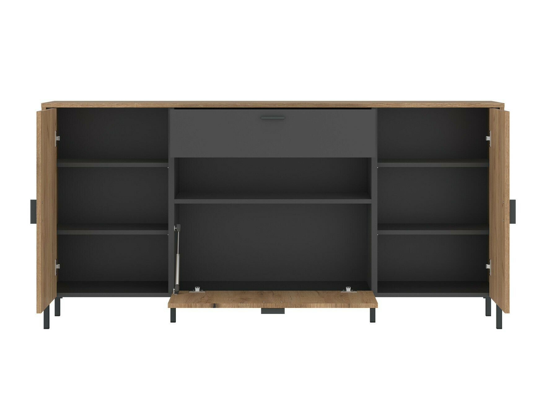 Cómoda Morelmi 105 (Antracita + Roble)