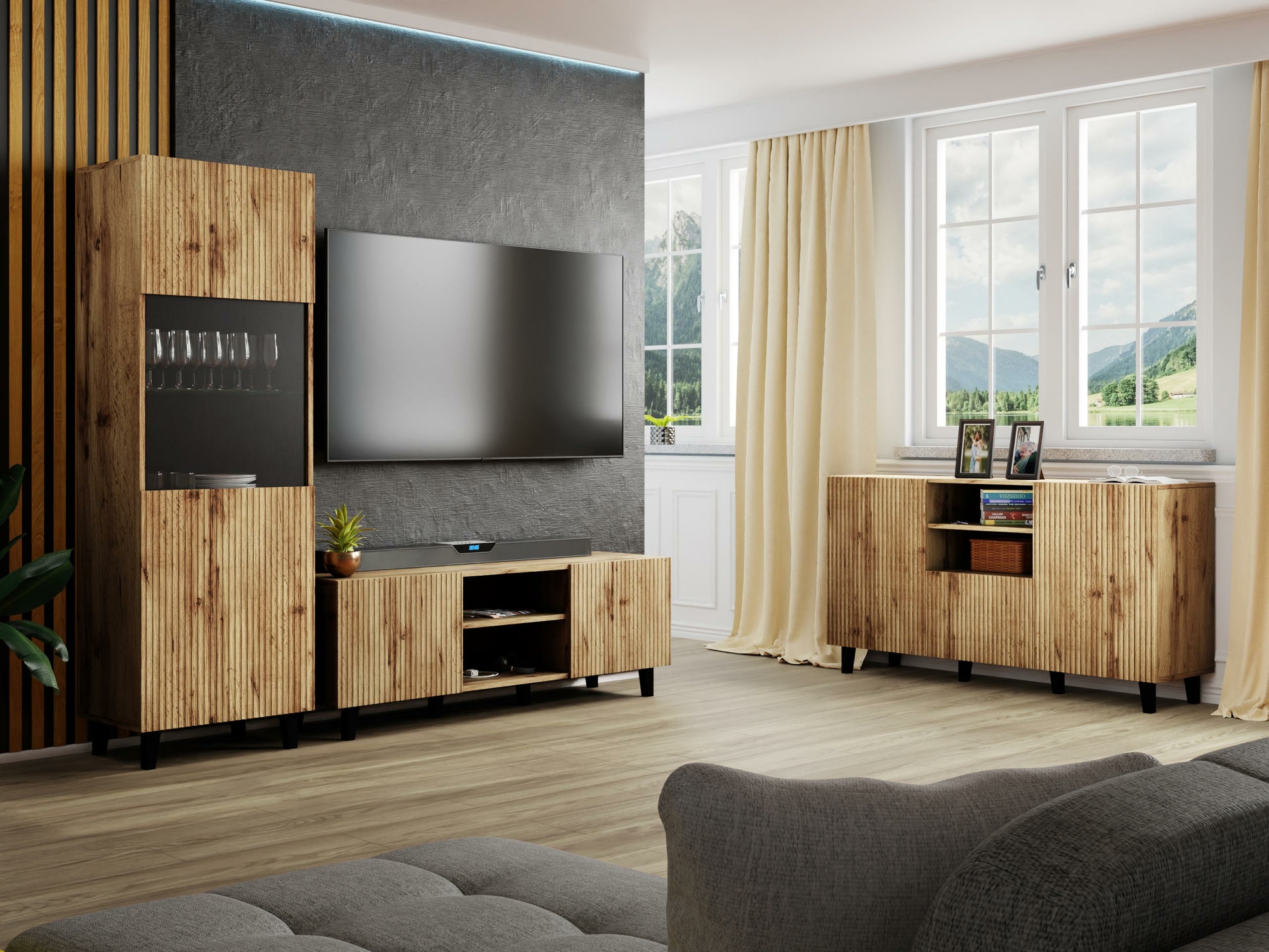 Mueble TV Comes (Roble wotan)