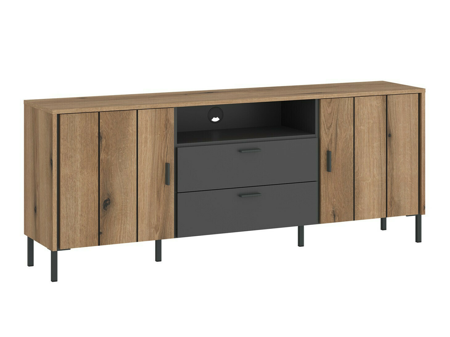 Mueble TV Morelmi 100 (Antracita + Roble)