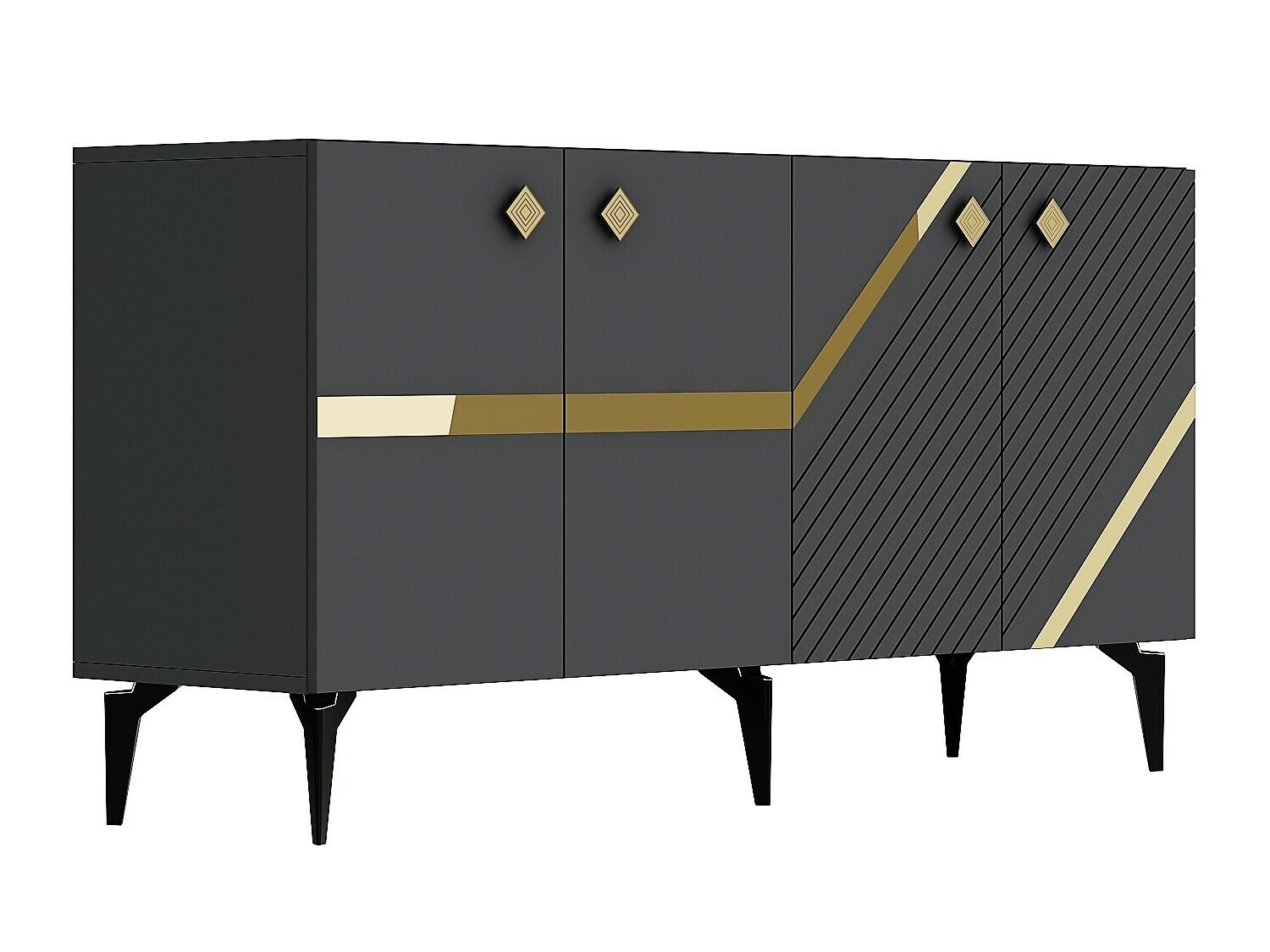 Aparador Kailua 2265 (Antracita + Dorado)