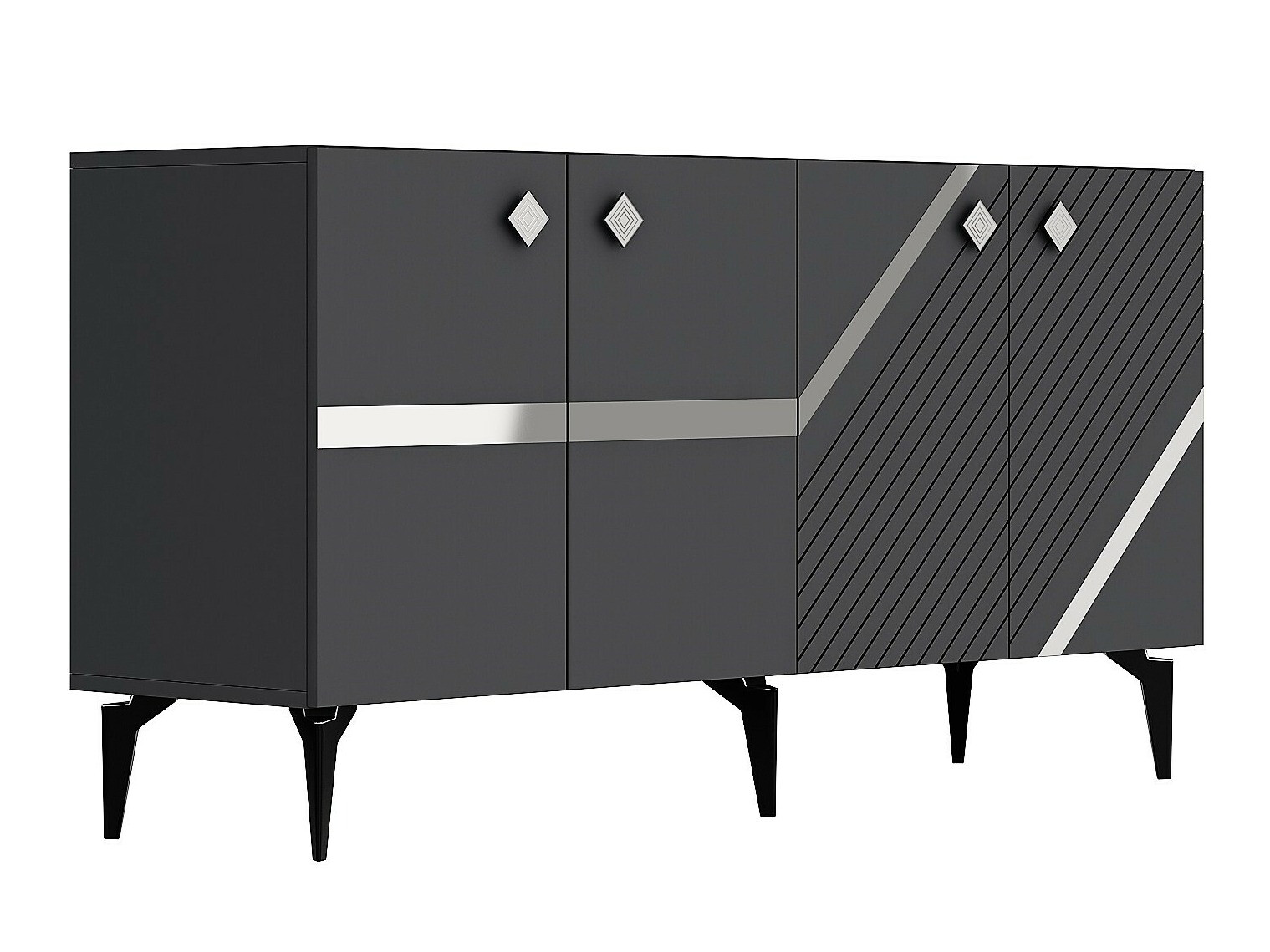 Aparador Kailua 2265 (Antracita + Plata)