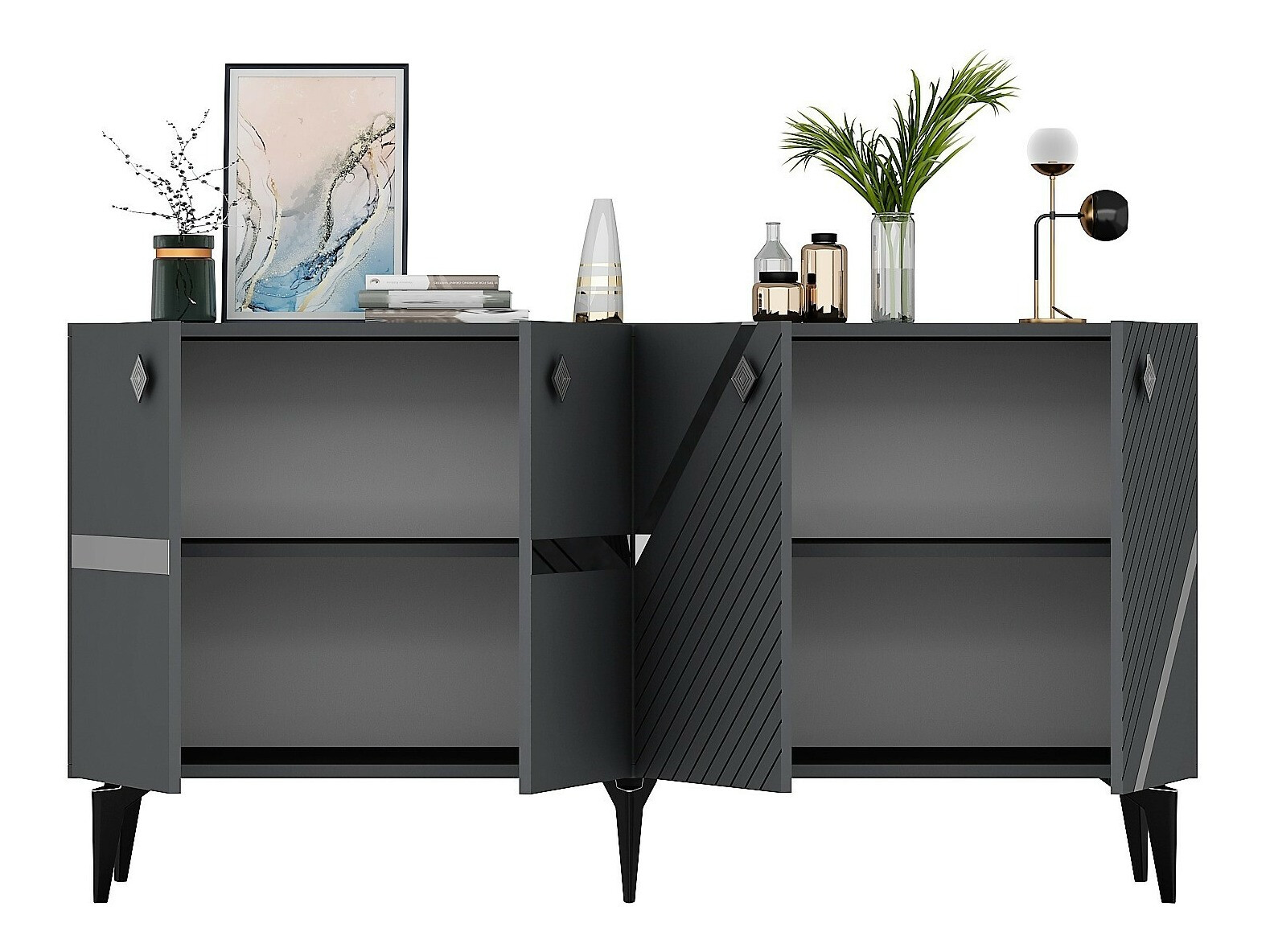 Aparador Kailua 2265 (Antracita + Plata)