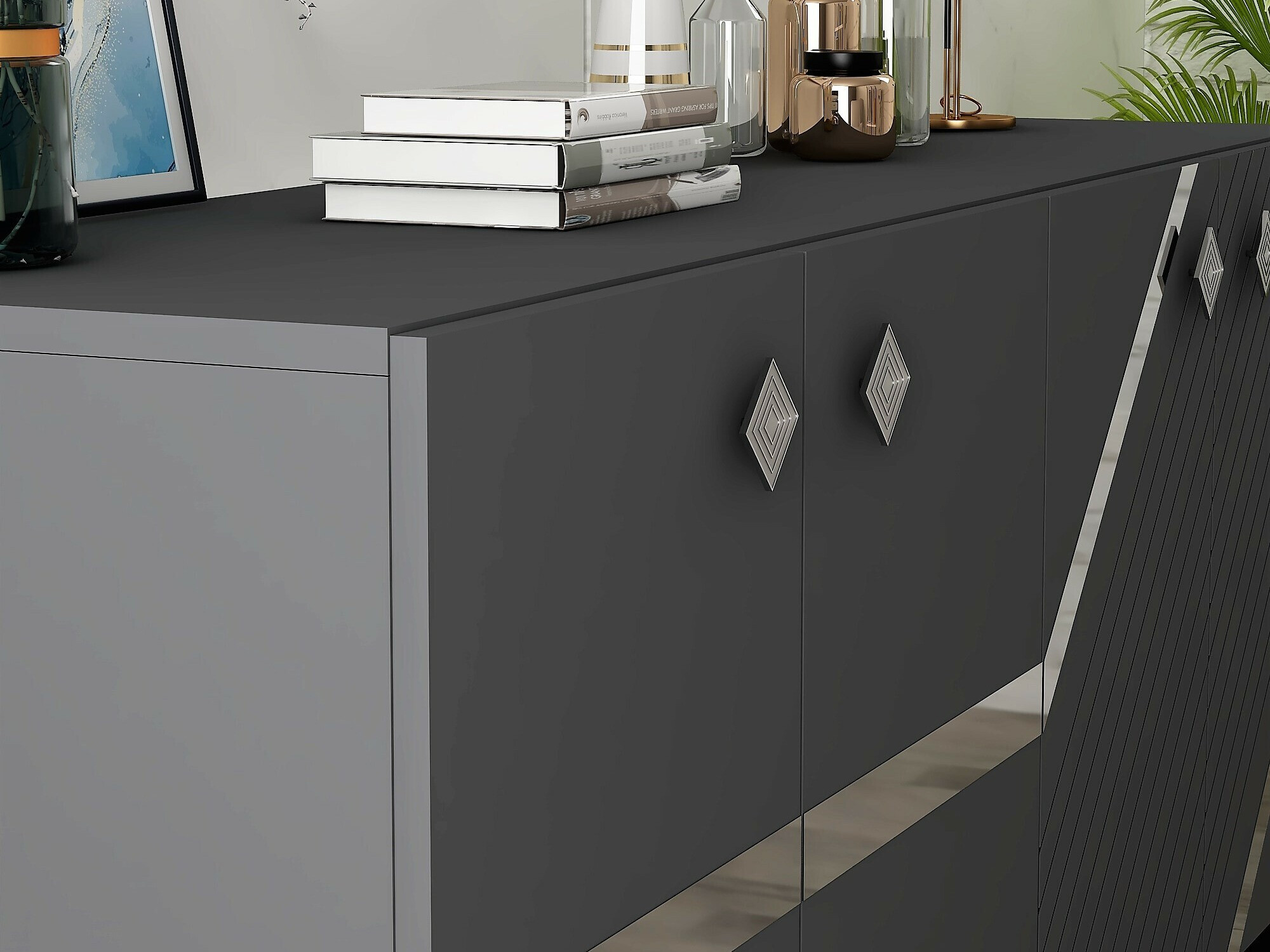 Aparador Kailua 2265 (Antracita + Plata)