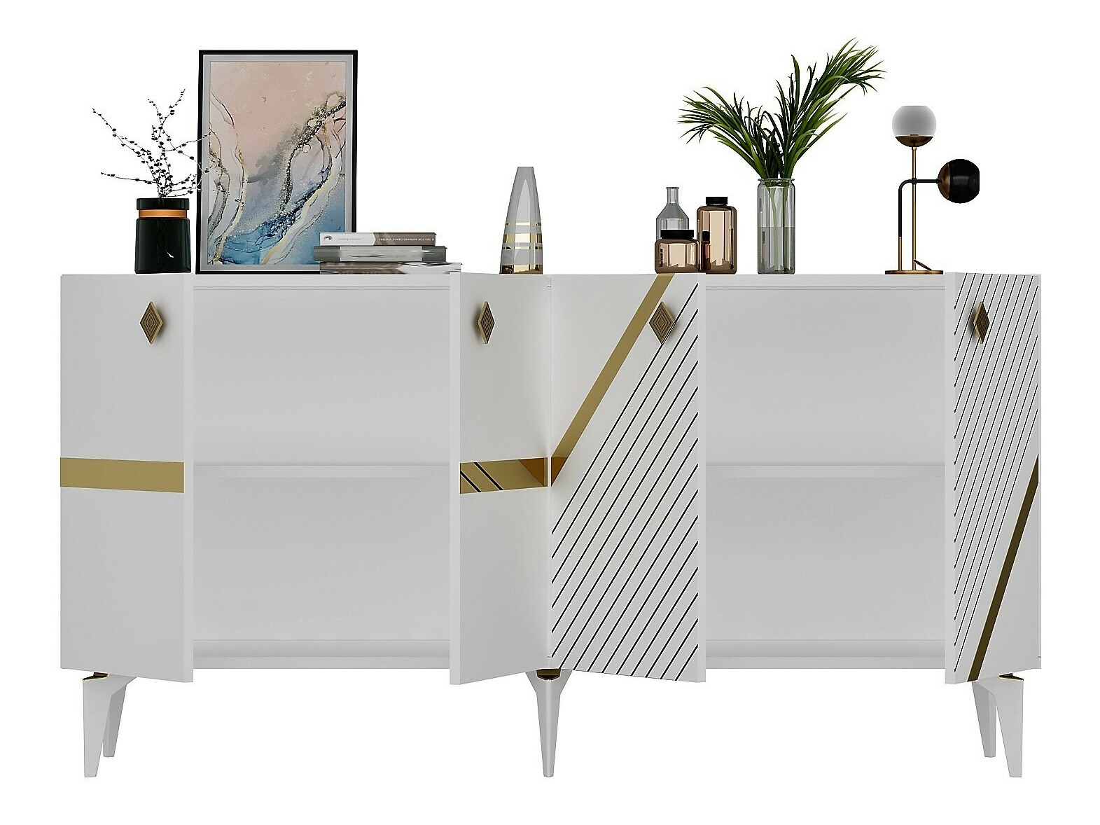 Aparador Kailua 2265 (Blanco + Dorado)