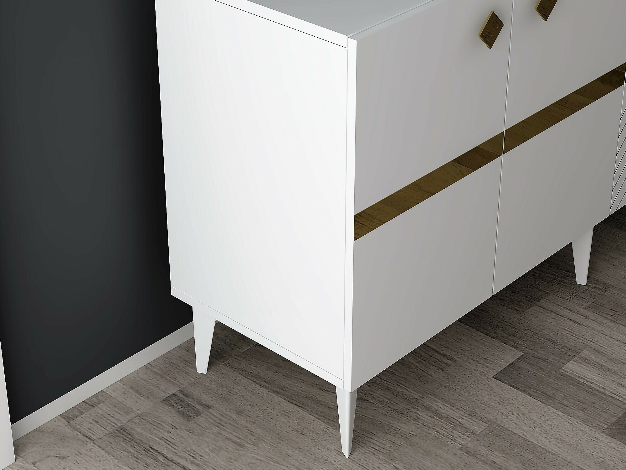 Aparador Kailua 2265 (Blanco + Dorado)