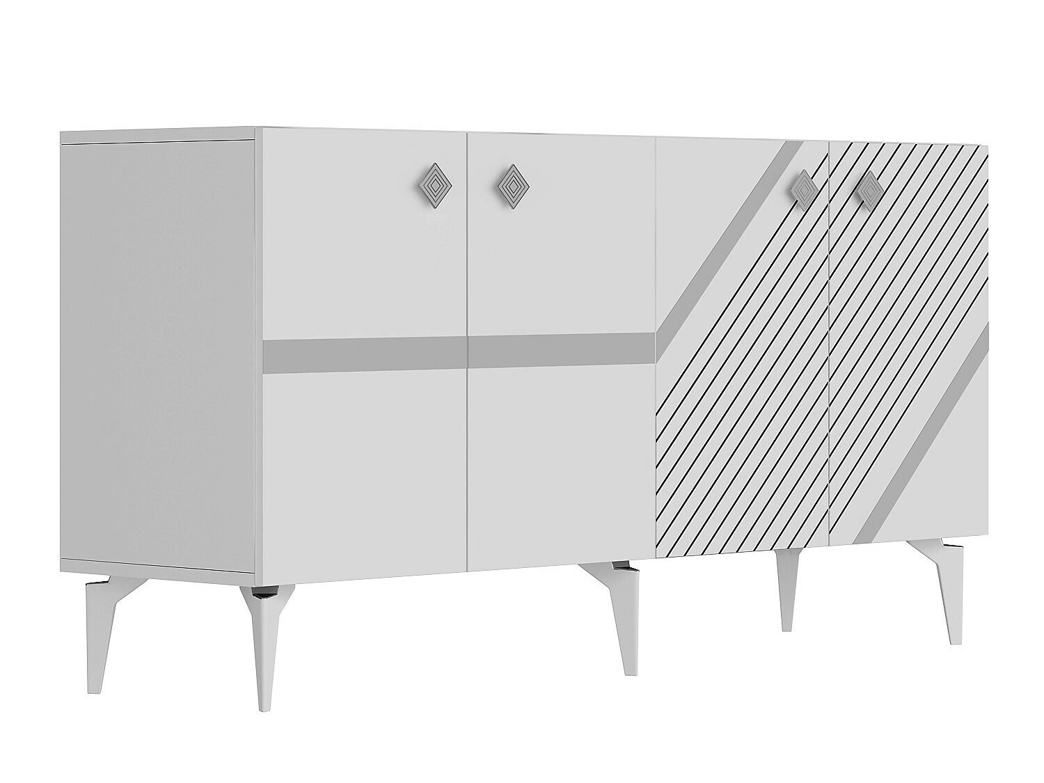 Aparador Kailua 2265 (Blanco + Plata)