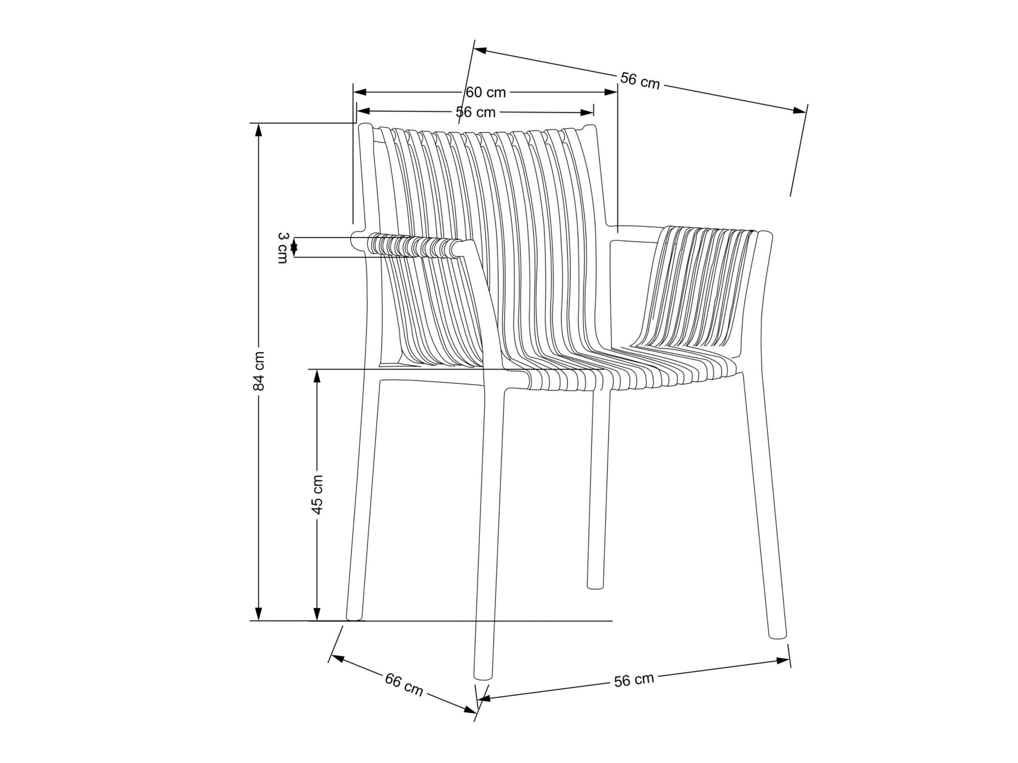 Silla Houston 1852 (Blanco)