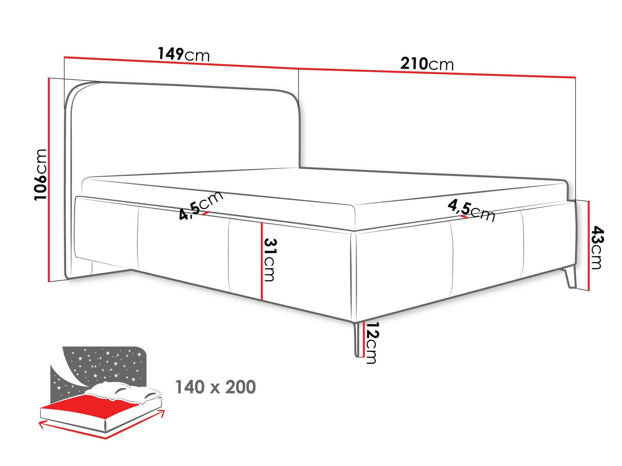 Cama ComfiDream 188 (Velo 626)