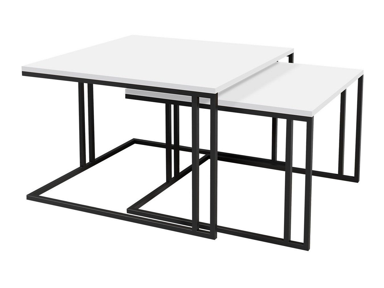 Conjunto mesa de centro Oswego 110 (Blanco + Negro)