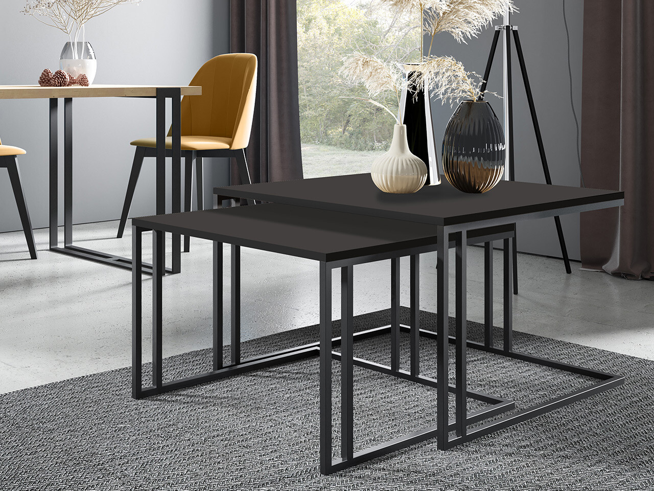 Conjunto mesa de centro Oswego 110 (Negro)