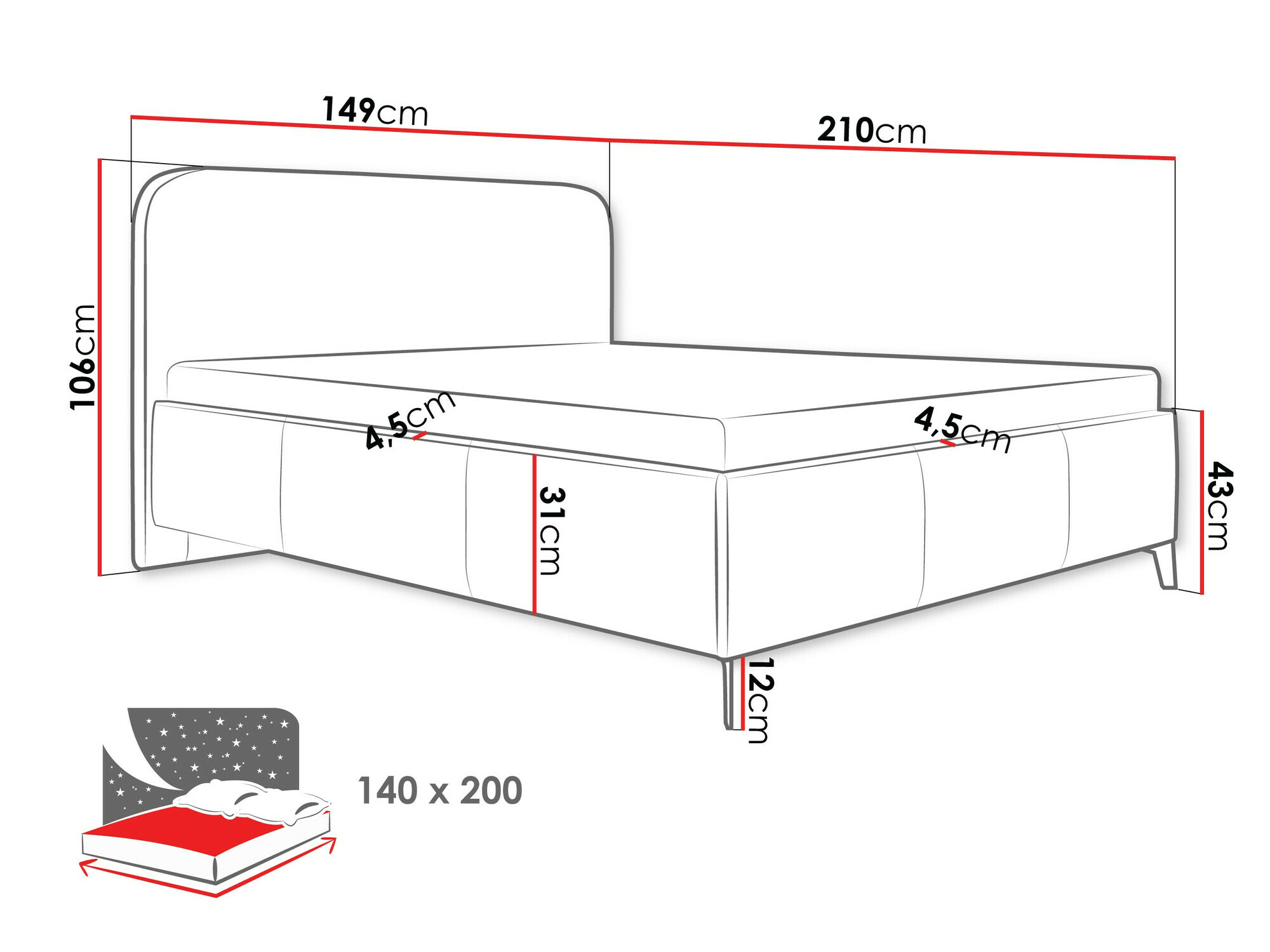 Cama ComfiDream 188 (Velo 633)