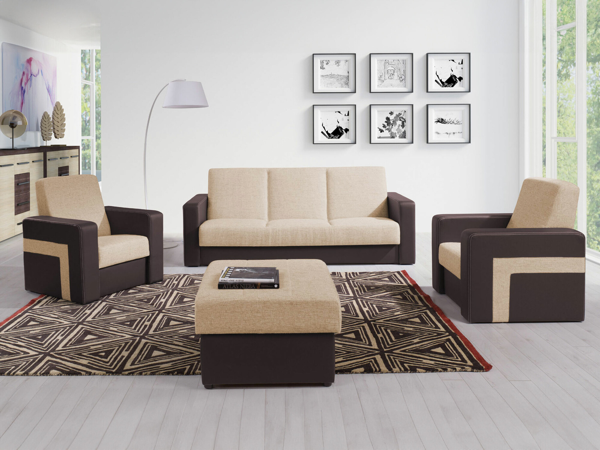 Conjunto de muebles tapizado Donum