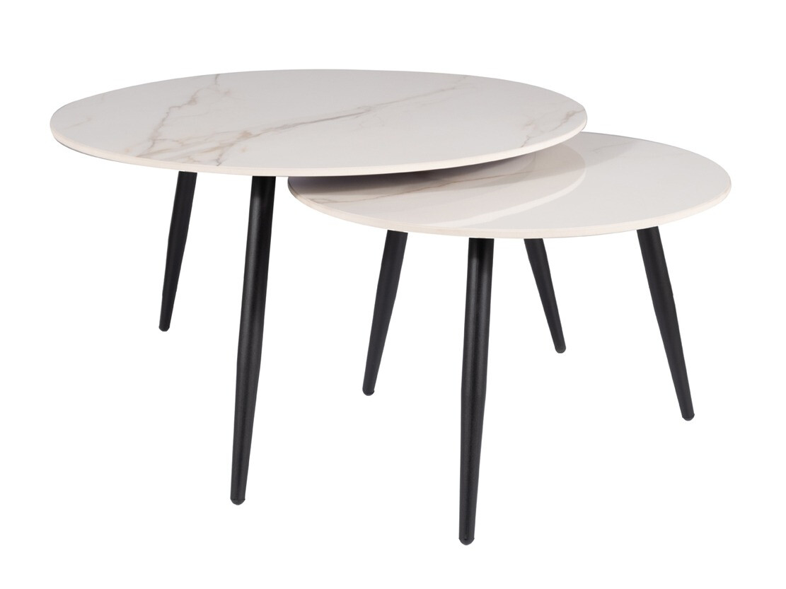 Conjunto mesa de centro Detroit 602 (Mármol blanco)